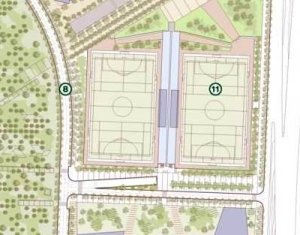 Plano de campo de futbol