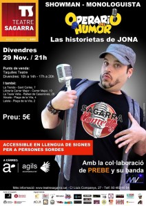 El Operario del Humor rompiendo barreras: «Las historietas de Jona» en el Teatre Sagarra Art, cultura i entreteniment