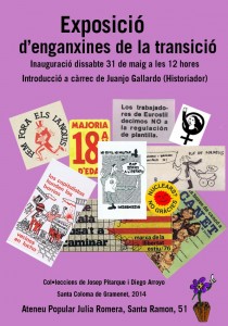 Inauguració exposició d’enganxines de la transició dia 31 – Assemblea Ateneu dia 30 Art, cultura i entreteniment