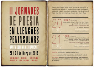 II Jornades de Poesía en Llengües Peninsulars Art, cultura i entreteniment