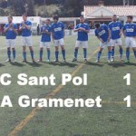TRABAJADO PUNTO DE LA GRAMENET EN SU VISITA A SANT POL (1-1).